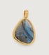 Gold Vermeil Deia Gemstone Pendant - Labradorite - Monica Vinader