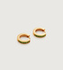 Gold Vermeil Skinny Gemstone Huggie Earrings  - Tsavorite Garnet - Monica Vinader