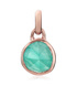Rose Gold Vermeil Siren Mini Bezel Pendant Charm - Amazonite - Monica Vinader