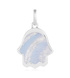 Sterling Silver Atlantis Hamsa Pendant Charm - Blue Lace Agate - Monica Vinader