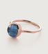 Rose Gold Vermeil Siren Stacking Ring - Kyanite - Monica Vinader