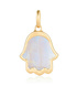 Gold Vermeil Atlantis Hamsa Pendant Charm - Moonstone - Monica Vinader