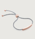 Rose Gold Vermeil Linear Friendship Bracelet - Silver Metallica - Monica Vinader