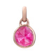 Rose Gold Vermeil Siren Mini Bezel Pendant Charm - Pink Quartz - Monica Vinader