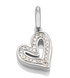 Sterling Silver Alphabet Heart Diamond Pendant Charm - Diamond - Monica Vinader