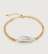 Gold Vermeil Nura Biwa Pearl Bracelet - Pearl - Monica Vinader