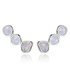 Sterling Silver Siren Climber Earrings - Blue Lace Agate - Monica Vinader