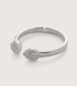 Sterling Silver Fiji Bud Stacking Diamond Ring - Diamond - Monica Vinader
