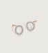 Rose Gold Vermeil Riva Diamond Circle Stud Earrings - Diamond - Monica Vinader