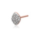 Rose Gold Vermeil Nura Mini Teardrop Stud Single Earring - Diamond - Monica Vinader