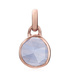 Rose Gold Vermeil Siren Mini Bezel Pendant Charm - Blue Lace Agate - Monica Vinader