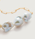 Gold Vermeil Baroque Pearl Necklace - Pearl - Monica Vinader