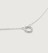 Sterling Silver Riva Mini Circle Necklace Adjustable 46cm/18" - Diamond - Monica Vinader