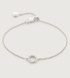Sterling Silver Riva Mini Circle Bracelet - Diamond - Monica Vinader