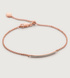 Rose Gold Vermeil Skinny Short Bar Bracelet - Diamond - Monica Vinader