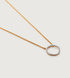 Gold Vermeil Riva Circle Diamond Necklace Adjustable 46cm/18" - Diamond - Monica Vinader