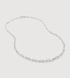 Sterling Silver Paperclip Chain Necklace Adjustable 50cm/20' - Monica Vinader