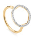 Gold Vermeil Riva Circle Diamond Ring - Diamond - Monica Vinader