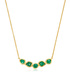 Gold Vermeil Siren Mini Nugget Cluster Necklace - Green Onyx - Monica Vinader