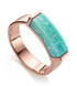Rose Gold Vermeil Linear Stone Ring - Amazonite - Monica Vinader