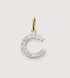 Gold Lab Grown Diamond Initial C Pendant Charm - Lab Grown Diamond - Monica Vinader