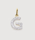 Gold Lab Grown Diamond Initial G Pendant Charm - Lab Grown Diamond - Monica Vinader