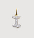 Gold Lab Grown Diamond Initial I Pendant Charm - Lab Grown Diamond - Monica Vinader