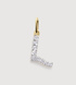 Gold Lab Grown Diamond Initial L Pendant Charm - Lab Grown Diamond - Monica Vinader