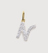 Gold Lab Grown Diamond Initial N Pendant Charm - Lab Grown Diamond - Monica Vinader