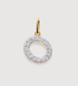 Gold Lab Grown Diamond Initial O Pendant Charm - Lab Grown Diamond - Monica Vinader