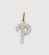 Gold Lab Grown Diamond Initial P Pendant Charm - Lab Grown Diamond - Monica Vinader