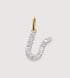 Gold Lab Grown Diamond Initial U Pendant Charm - Lab Grown Diamond - Monica Vinader