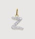 Gold Lab Grown Diamond Initial Z Pendant Charm  - Lab Grown Diamond - Monica Vinader