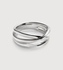 Sterling Silver Nura Cross Over Ring - Monica Vinader