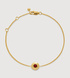 Gold Vermeil January Birthstone Chain Bracelet - Red Garnet - Monica Vinader