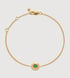 Gold Vermeil May Birthstone Chain Bracelet - Emerald - Monica Vinader