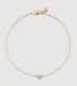 Gold Lab Grown Diamond Mini Heart Chain Bracelet - Lab Grown Diamond - Monica Vinader