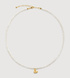 Gold Vermeil Heart Mini Pearl Necklace Adjustable 41-46cm/16-18' - Pearl - Monica Vinader