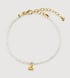 Gold Vermeil Mini Heart Pearl Bracelet - Pearl - Monica Vinader
