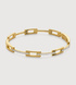 Gold Vermeil Lab Grown Diamond Signature Link Skinny Bangle - Lab Grown Diamond - Monica Vinader