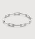 Sterling Silver Signature Link Skinny Bangle - Monica Vinader