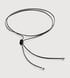 Sterling Silver Cotton Cord Necklace 95cm/37' - Black - Monica Vinader