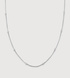 Sterling Silver Beaded Rope Chain Necklace Adjustable 41-46cm/16-18' - Monica Vinader