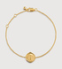 Gold Vermeil Initial Stamp I Chain Bracelet - Monica Vinader