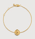 Gold Vermeil Initial Stamp K Chain Bracelet - Monica Vinader