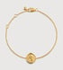Gold Vermeil Initial Stamp Q Chain Bracelet - Gold - Monica Vinader