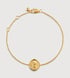 Gold Vermeil Initial Stamp T Chain Bracelet - Gold - Monica Vinader