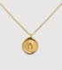Gold Vermeil Initial Stamp N Necklace Adjustable 41-46cm/16-18' - Gold - Monica Vinader