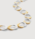 Gold Vermeil Kissing Moon Mixed Metal Collar Necklace Adjustable 39.5-47cm/15.5-18.5' - Monica Vinader