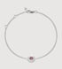 Sterling Silver October Birthstone Chain Bracelet - Pink Tourmaline - Monica Vinader